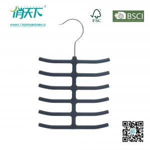China Betterall Fish Bone Tie Hanger Black Velvet Clothes Hangers Wholesale on sale