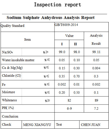 Min 99 % Sodium Sulphate Anhydrous 25kg Environmental Friendly Easy Using