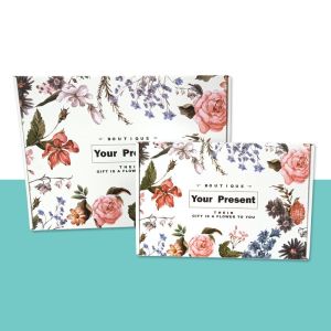 Custom Flower Pattern Gift Clothing Box Recyclable Foldable Paper Box