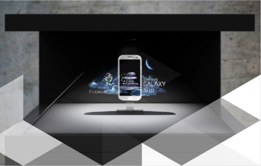 AC110-240V 3D Holographic Display Pyramid Transparent Screen Sheet Metal