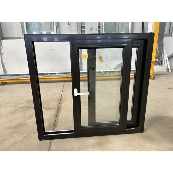 Double Glazing PVC Modern Black Upvc Sliding Window Lock