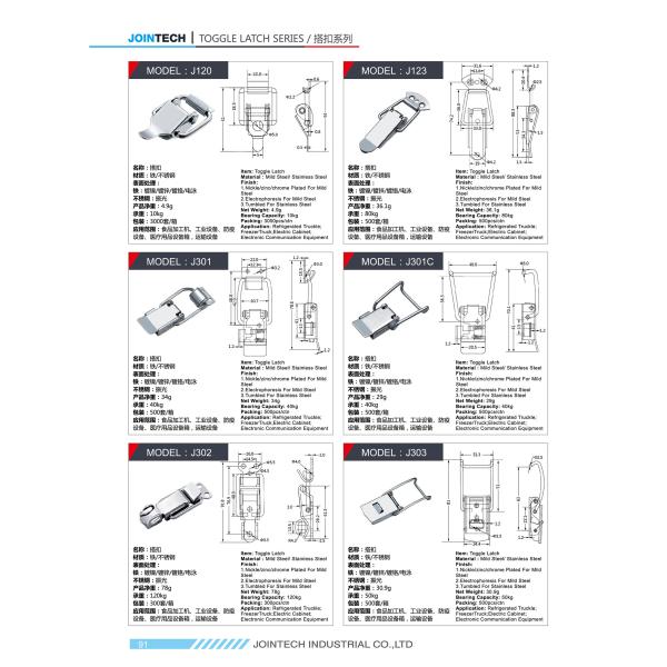 120kg Silver Tone Spring Loaded Hasp Catch Lock Buckle