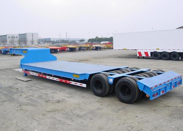 Quality Swivel Axles Low Bed Semi Trailer For Heavy Machine Transport 30T-150T for sale