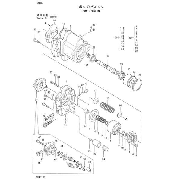 PVK-2B-505 Excavator Hydraulic Pump 4466797 ZAX55 Hitachi Excavator Main Pump
