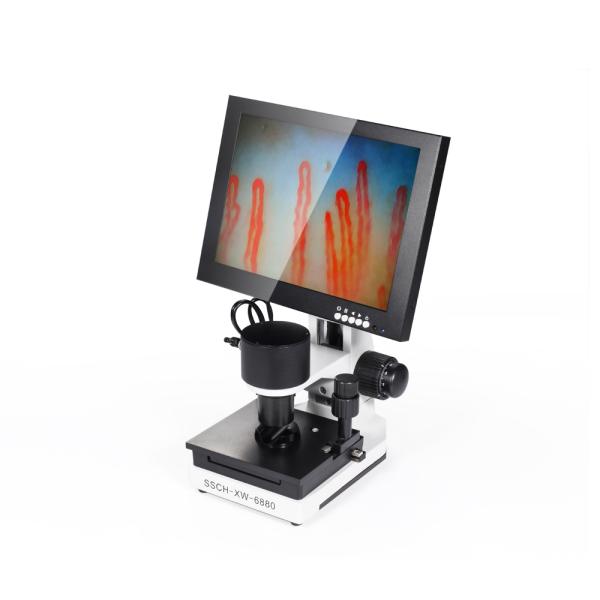 Non Intrusive Video Capillary Microcirculation Microscope Clinic 10 Inch Blood Analysis Machine