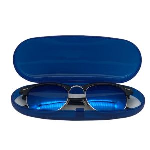 Blue Glasses Packing Plastic Spectacle Case Custom Logo