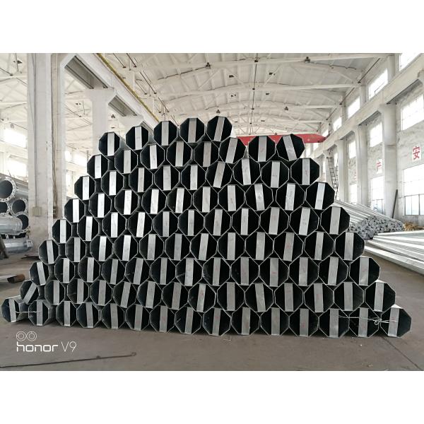 40FT 11900mm 3mm Thick Hot Dip Galvanized Octagonal Steel Pole