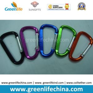 Professional 6cm aluminum carabiner keychain hooks popular logo printed