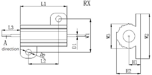 Gold Wire Wound Resistor RX RXG 200W Aluminum Housed Resistor
