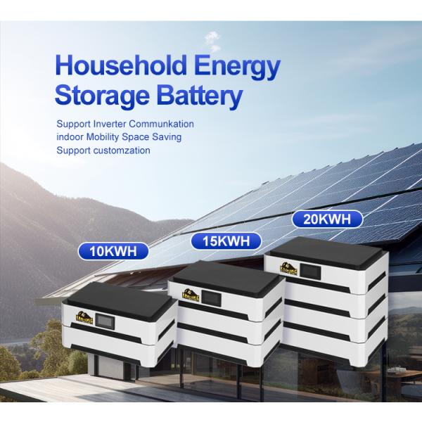 Growatt 51.2v 10kwh 20kwh 30kwh 50kwh Lifepo4 Lithium Ion Home Solar System Stackable