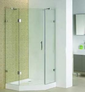 Buy cheap Nano Tempered Laminated Glass Door , Curved Shower Cubicle Door product