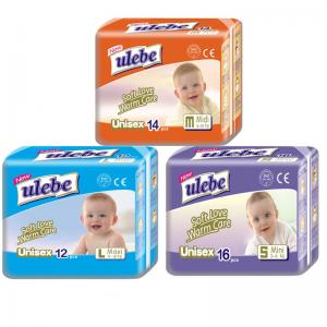 China Ultra Absorbent Baby Diaper Pant A Grade Disposable Newborn Tape Diapers on sale