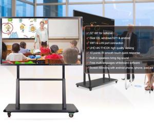 Buy cheap 6ms Response 4k Multi Touch Whiteboard 65inch 98inch product