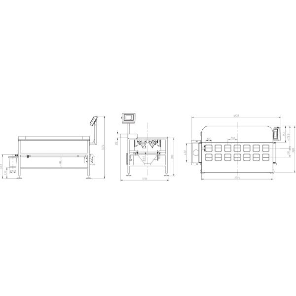 Semi Auto 4.4kw 88g 14 Head Multihead Weigher