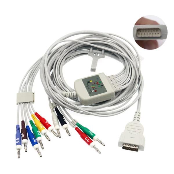 GE Marquette Ekg Cords Silicone Rubber Insulation Material AHA BANANA 4.0 Plug