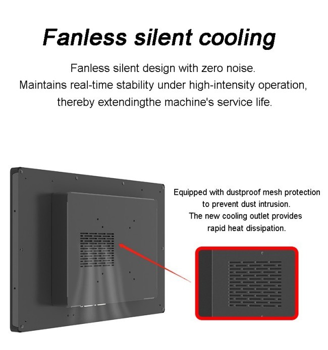 21.5 inch IP65 Capacitive Fully Enclosed Aluminum Industrial Panel PC Embedded All-In-One Stock Availability Computer & Accessories