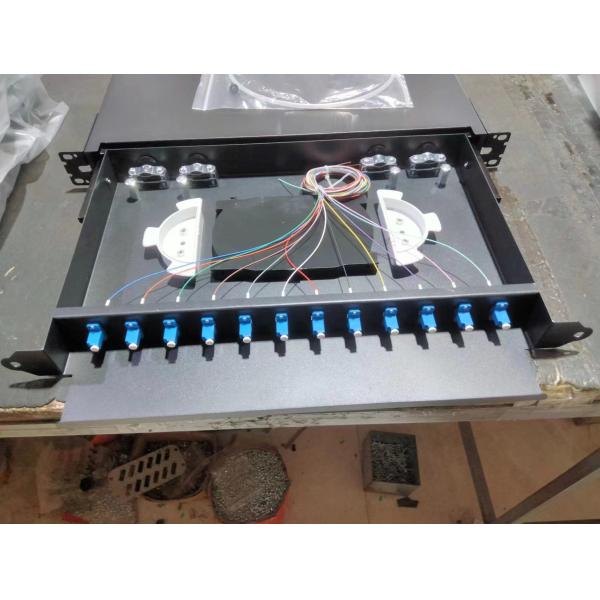 12C/24C Sliding Type Fiber Optic Patch Panel Optical Drawer For Telecom