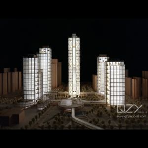 Acrylic Base Architectural Physical Model Xiamen Project JKP 1/500