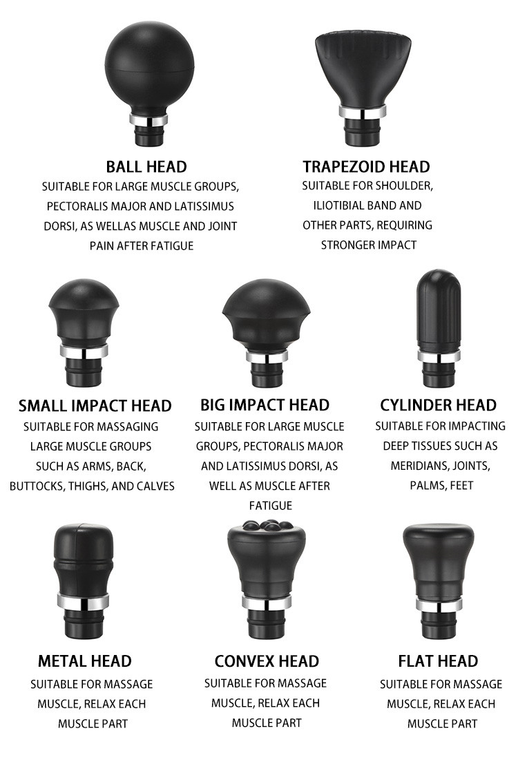 High Amplitude Handheld Massager Gun 16mm 27KG Stall Force 5 Speeds 2600mAh