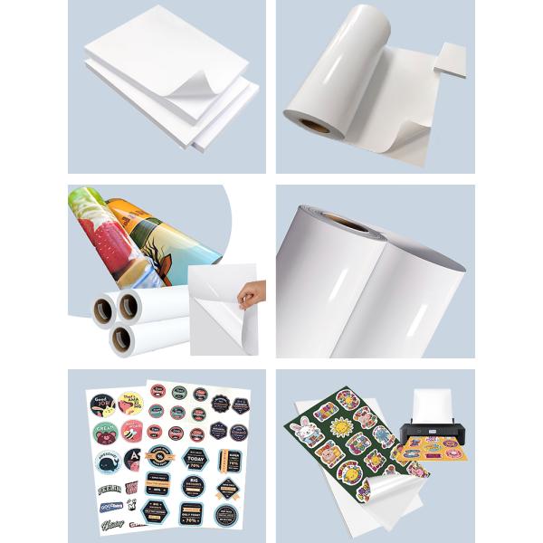 Label Sticker 100mic Pigment Dye Inkjet Self Adhesive PP Polypropylene Paper