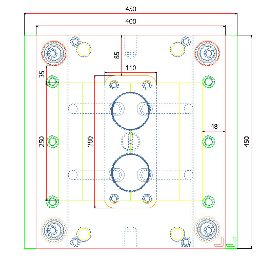 2 Cavity Precision Injection Molding for Plastic Parts of Sauce Cun Bottle 25MM