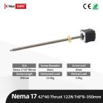 Hybrid Nema 17 Linear Lead Screw Stepper Motor with 380/320/400/520mN.m Holding