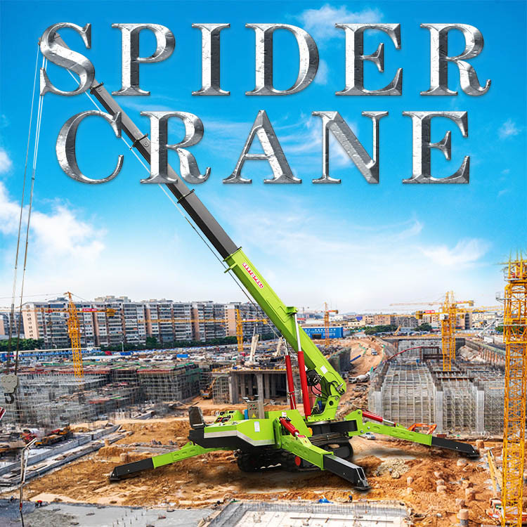 Road Machinery 360 Degree 8t Mini Spider Craner Control Electric Crawler Crane Spider