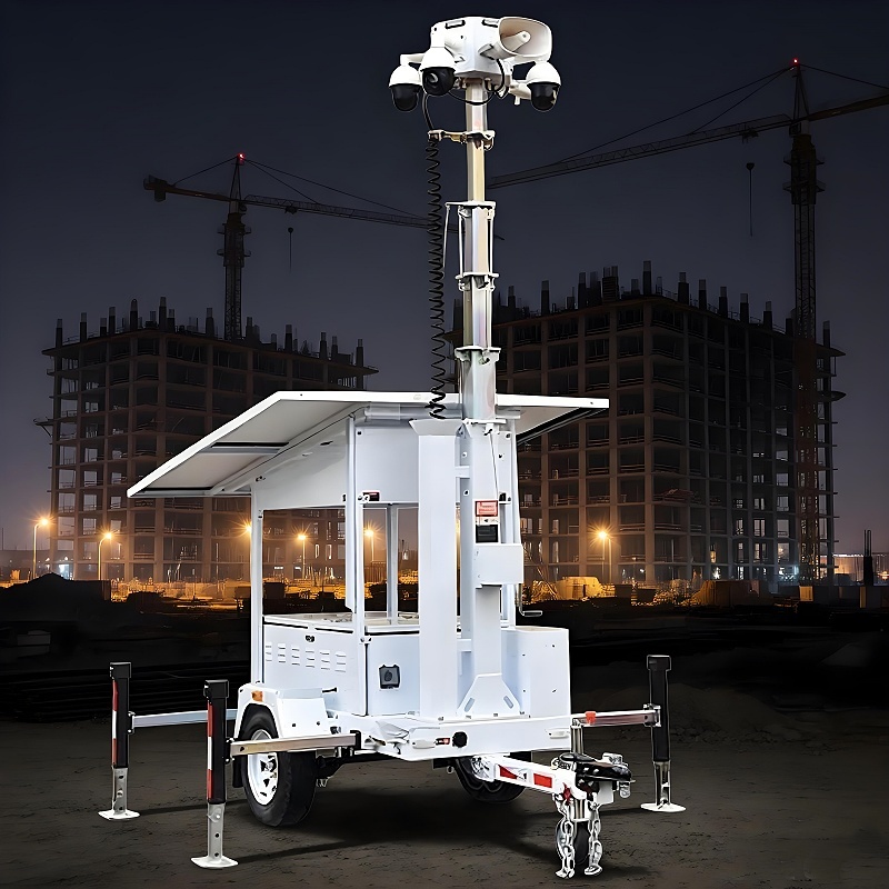 IP65 Protection Grade Mobile Solar Light Tower High Angle Large Range Lighting Mining Trailer Light Tower