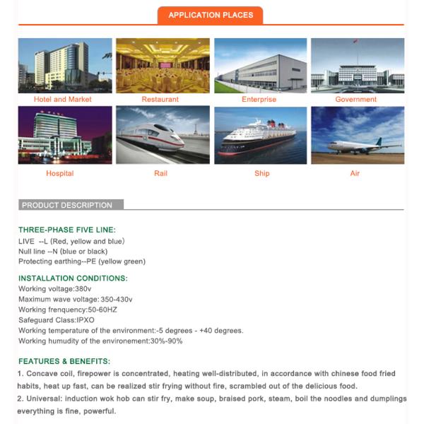 Newest design Heating fast Freestanding chinese cooking range