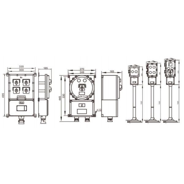 ATEX CNEX Approved Wall Explosion Proof Station Explosion Proof Control Panel For Shipyard