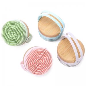 China Cute Scrub Exfoliating Silicone Body Scrubber Brush Wet And Dry Dehumidification on sale