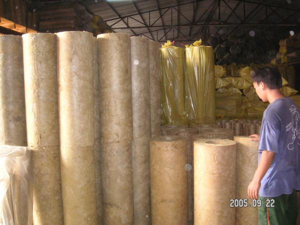 Quality Soundproofing Rockwool Pipe Insulation Material High Density for sale