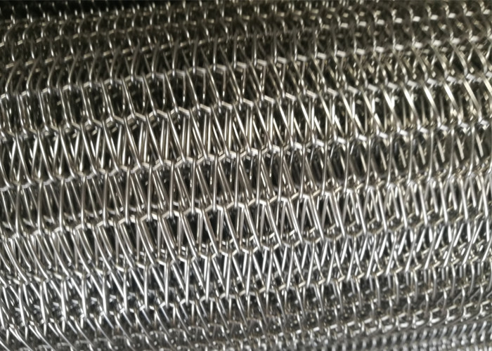 304 Balanced Weave Conveyor Belts , Wire Mesh Belt For Vegetable Washing Oven