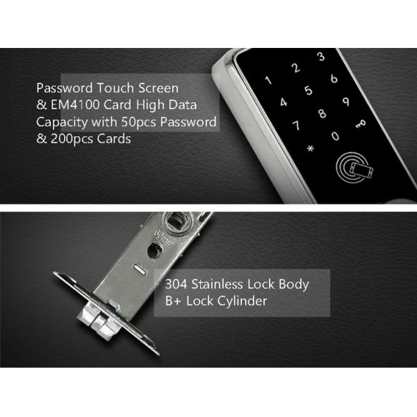 High Security Bluetooth Door Lock Support Digital Password IC Card For Entry Front Door