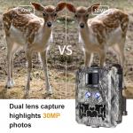 Trail camera Fast Trigger 0.25s Infrared Hunting Camera Dual Lens DC12V Wildlife