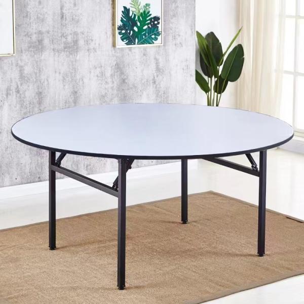 OEM Round Plastic Folding Table MDF Folding Round Banquet Tables
