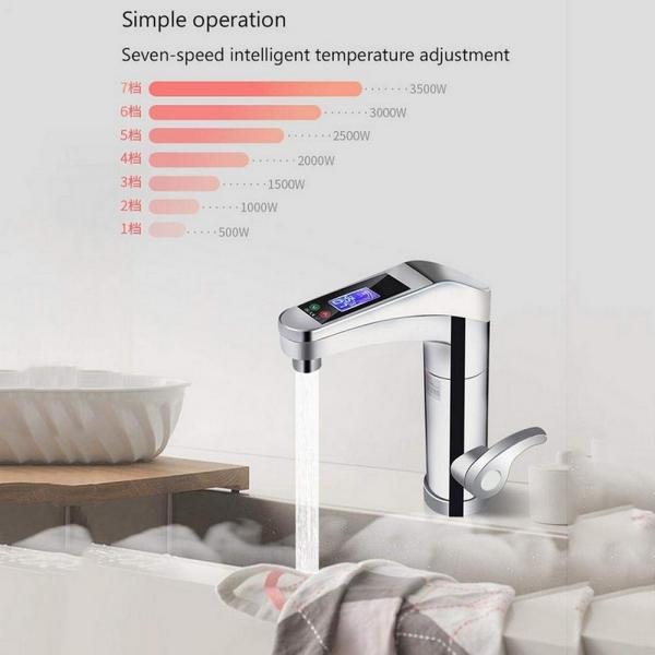 Kitchen 3500W Instant Electric Heater Tap Hot / Cold Function