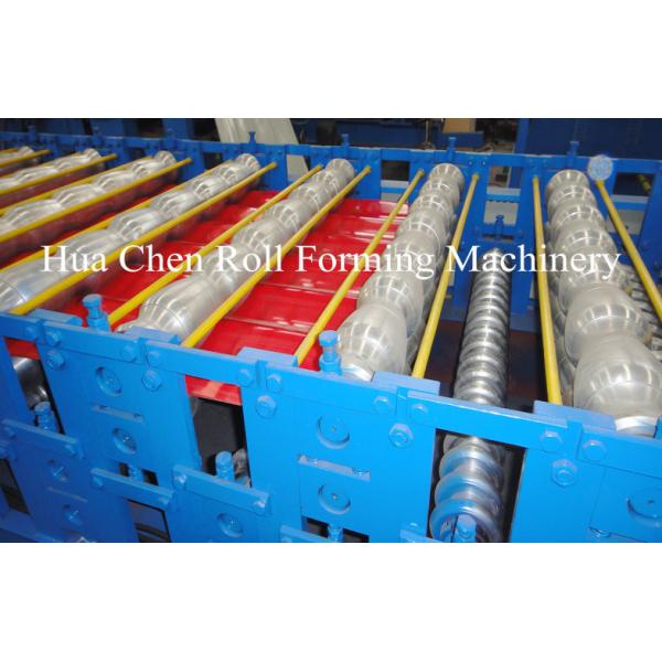 Double Layer Colour coated Steel Roof Panel Wall Panel Roll Forming Machine PLC Control Automatic