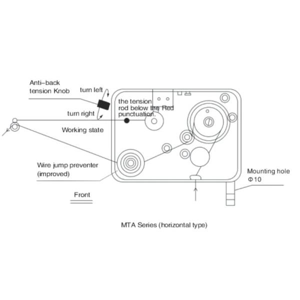 Horizontal Motor 0.12mm Coil Winding Tensioner