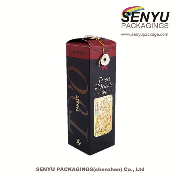 Flat Wine Vodka Bottle Ring Seal Gift Packing Box