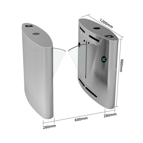 SUS304 Stainless Steel Flap Barrier Turnstile Factory Security Speed Gates
