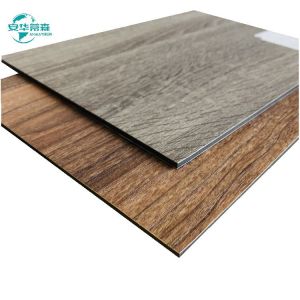 China 2440mm Wood Grain External Wall Cladding Pvdf Coating ACP 6mm on sale