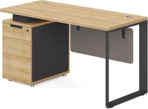 Buy cheap 1.4M Melamine Office Furniture Table Desk With Metal Legs SGS certificate product