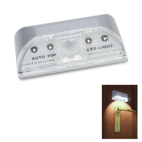 Auto PIR Sensor Infrared Wireless IR Motion Detector 4 LED Keyhole Light lamp