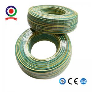 China Copper Core Yellow And Green Pvc Grounding Cable Insulation Power Line 450/750v on sale