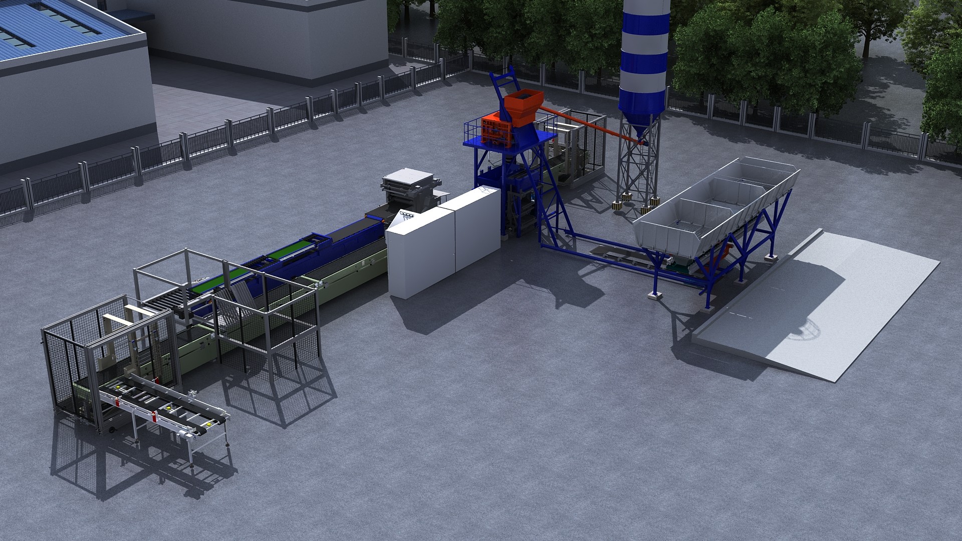 Large Cladding Panel Machine Kerb Stone Manufacturing Machine Concrete Wetcast