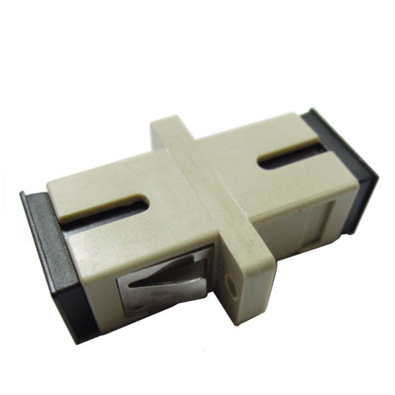 ISO RoHS Plastic Simplex SC/PC Multimode Fiber Optic Adapter beige color