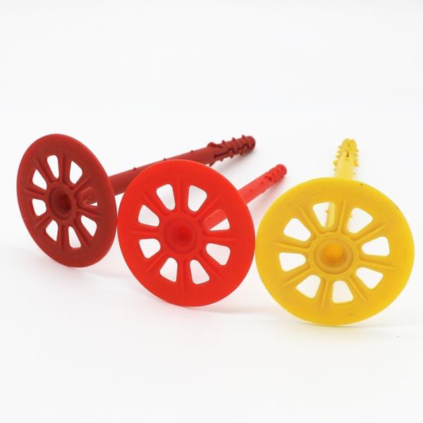 Plastic Rigid Insulation Screws Anchor Rock Wool Thermal Insulation Fixing Anchor 250mm 300mm With Steel Nail