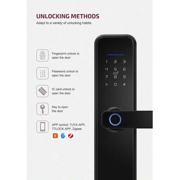 Fingerprint Cylinder Smart Wifi Door Lock Double Tuya Access Wifi Fingerprint Door Lock