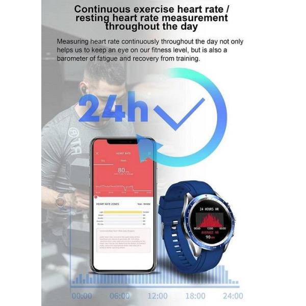 128Mb Bluetooth Android Smartwatch Zinc Alloy 1.32 Inch For Men